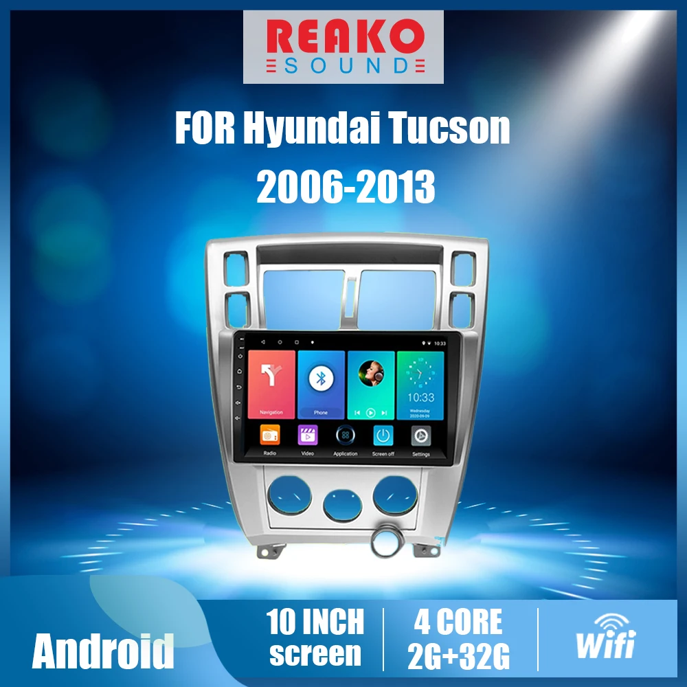 Реакционная модель 2 Din Android 2.5D для Hyundai Tucson 2006 2013 HD 10 &quotавтомобильный
