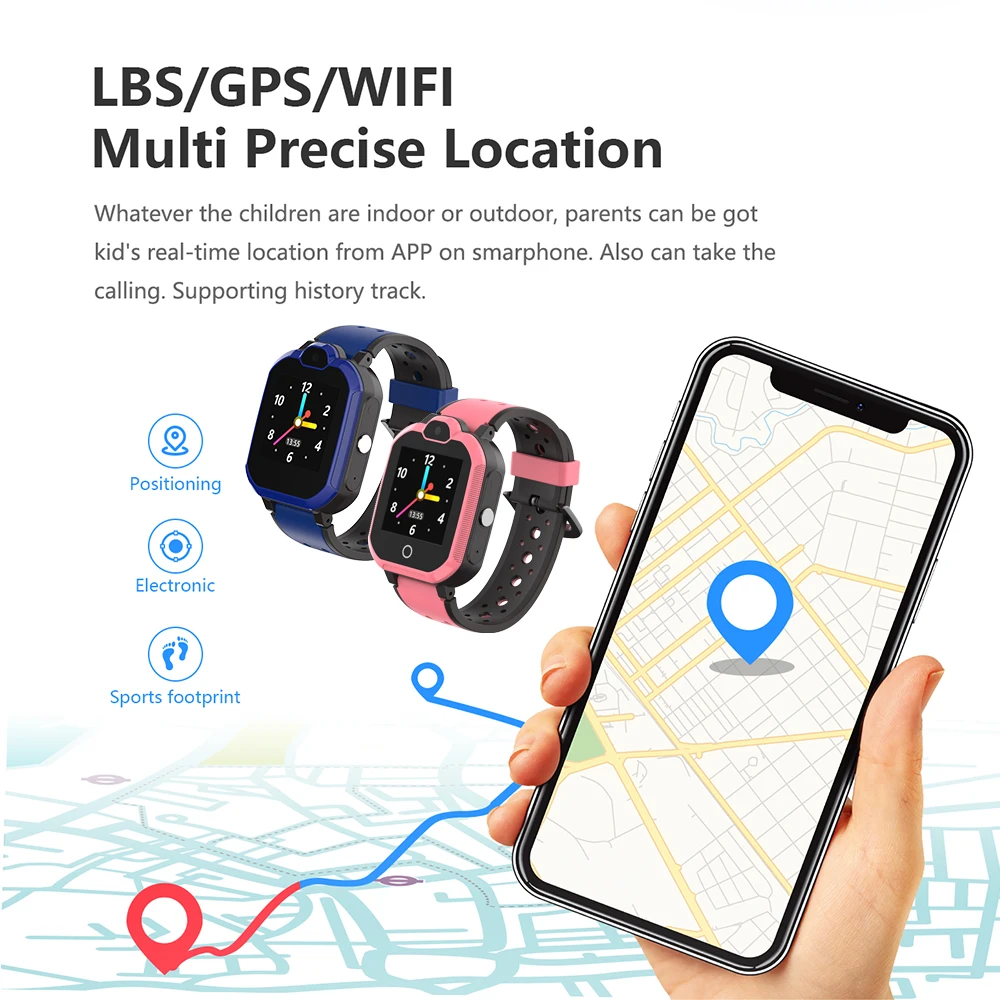 

Kit Watch Waterproof Smart Watch Multifunction Children Digital Wristwatch Baby Watch Phone For IOS Android Kids Toy Gift