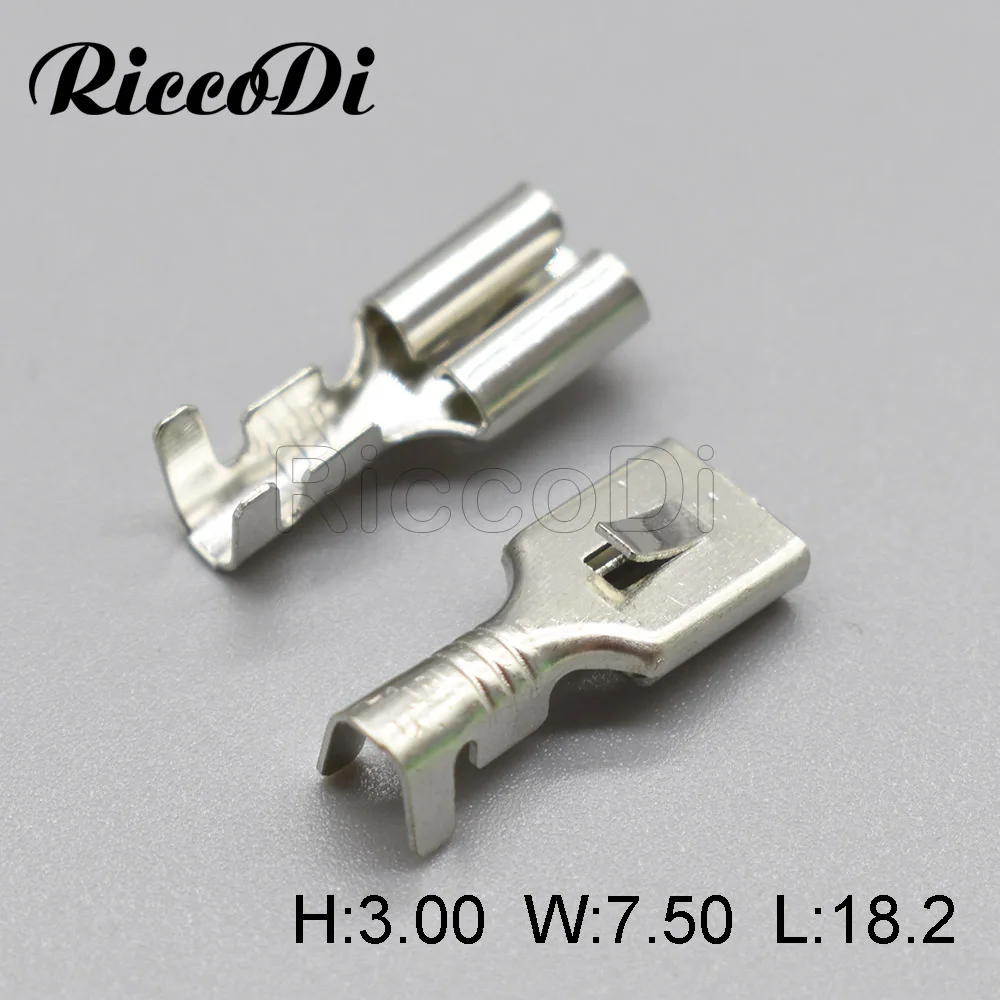 100 шт. латунь или Луженый 6 3 мм Женский Лопата для обжима терминала медный провод