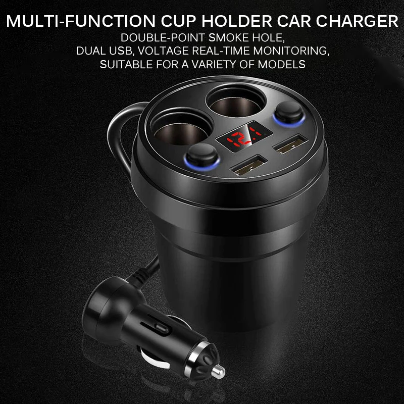 Многофункциональное автомобильное зарядное устройство адаптер питания с 2