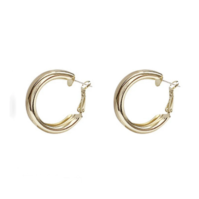 

2021 Fashion Minimalist Large Circle Geometric Round Big Hoop Earrings For Women Girl Wedding Party Jewelry