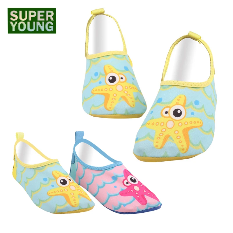 Детская обувь с героями мультфильмов Аква босиком пляжная одежда носки для