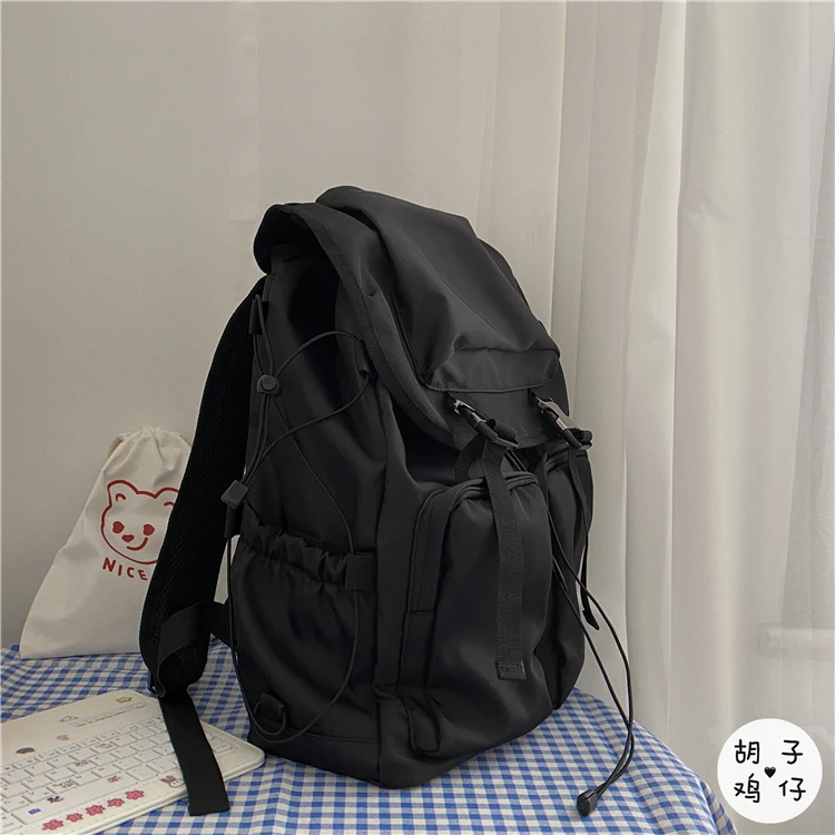 

YJ1482 2021 new All-match backpack large capacity tooling style male and female schoolbag