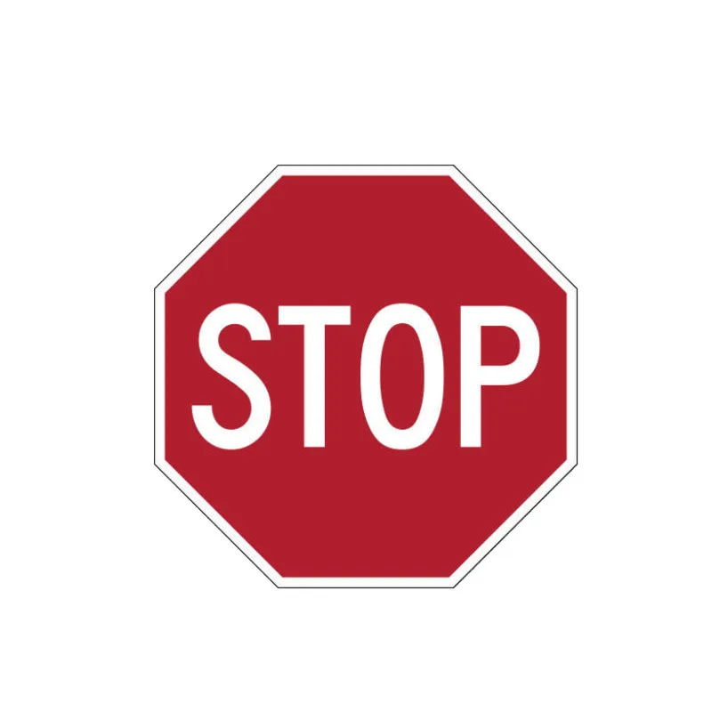 

New interesting Car Stickers Warning STOP Road Motorcycle Decals Cover Scratches Waterproof PVC 11cm X 11cm