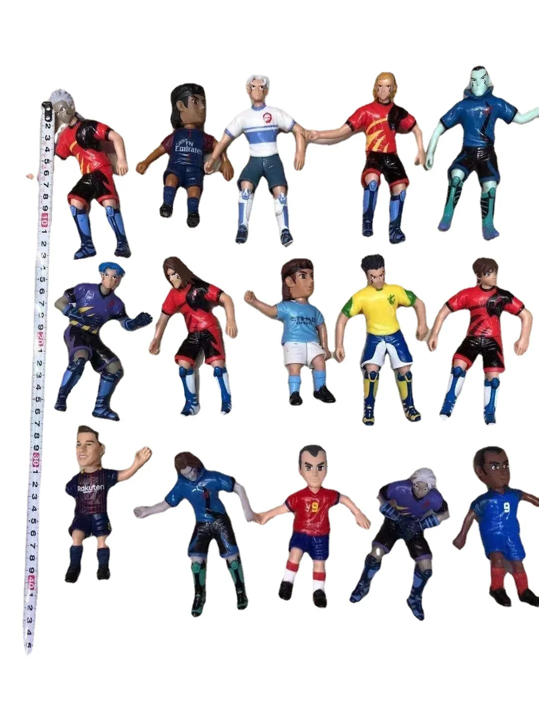 

5pcs GIANT KILLING captain tsubasa figure football player model Football fans collect ornaments