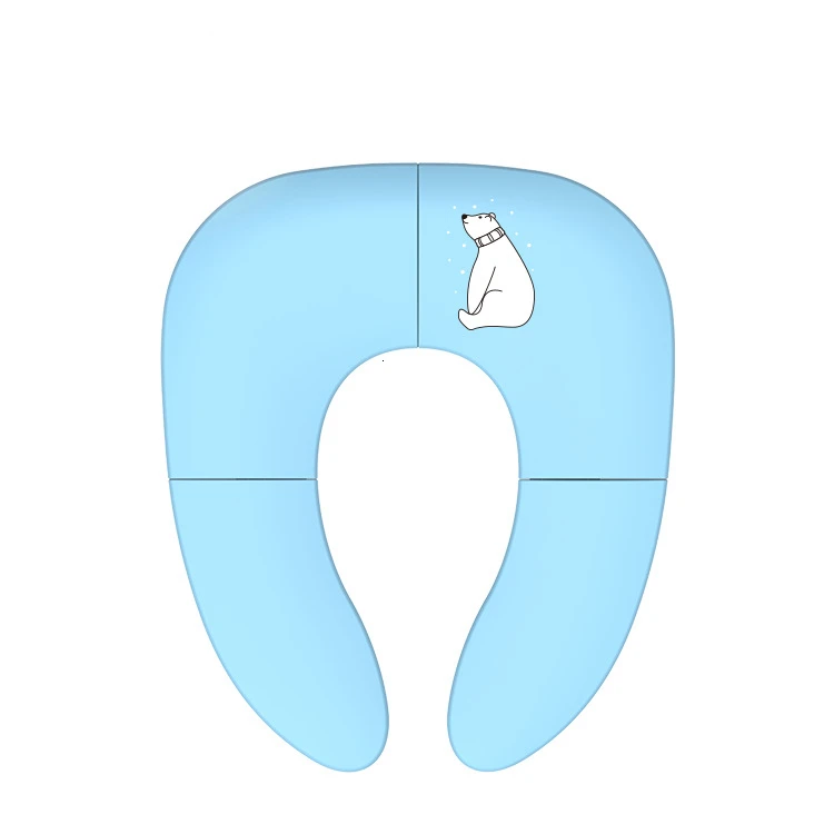 Милый полярный мишка Складывающийся горшок для путешествий малышей портативный