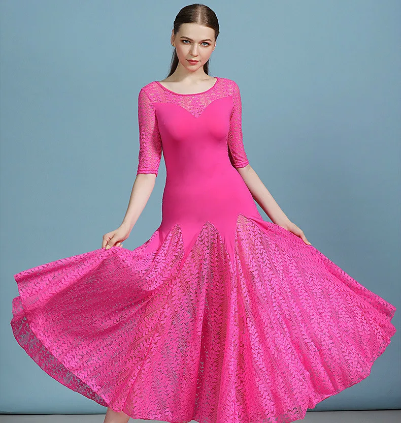 Женское платье для бальных танцев Платье Фламенко костюм танго вальса кружевное