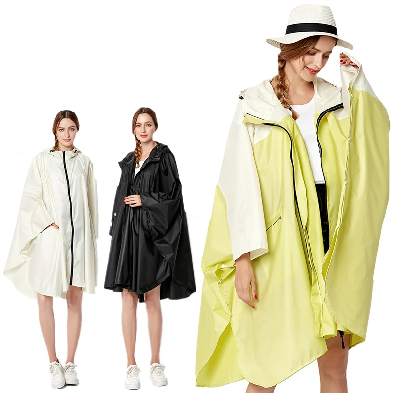 Big Size XXL Women Breathable Raincoat Lightweight Rain Coat Poncho Ladies Waterproof Cloak Raincoats Adults Windproof Rainwear