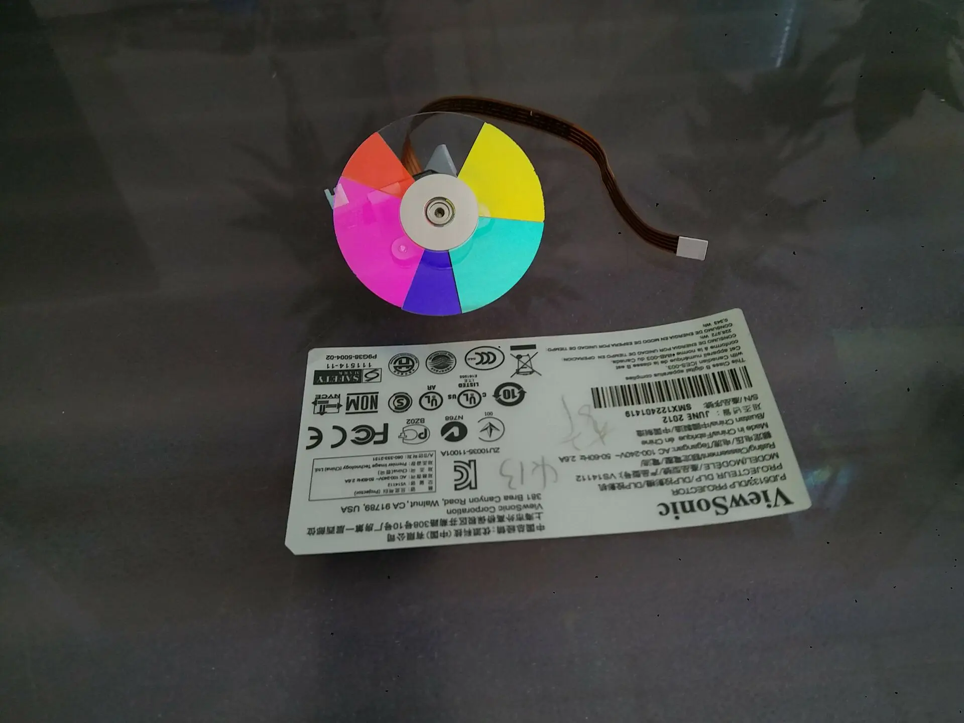 Дихроическое цветное колесо проектора для ViewSonic PJD5133 VS14112 | - Цена: 2732.34