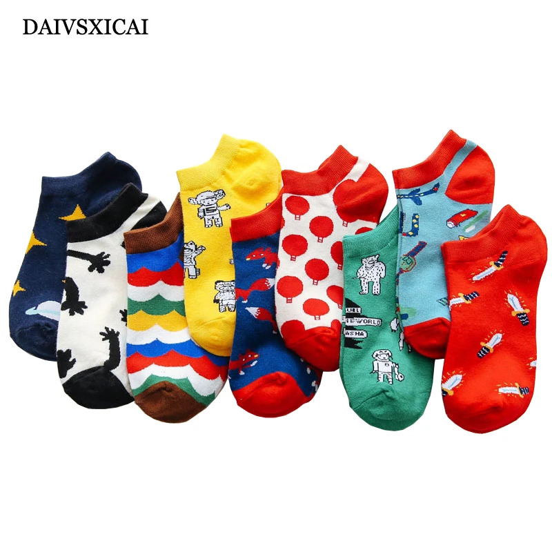 5 пар/лот = 10 шт. новые женские хлопковые носки короткие дамские до щиколотки с