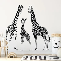 giraffe wall decal giraffes family vinyl wall sticker safari animal pattern home decoration for nursery baby kids bedroom ll2366