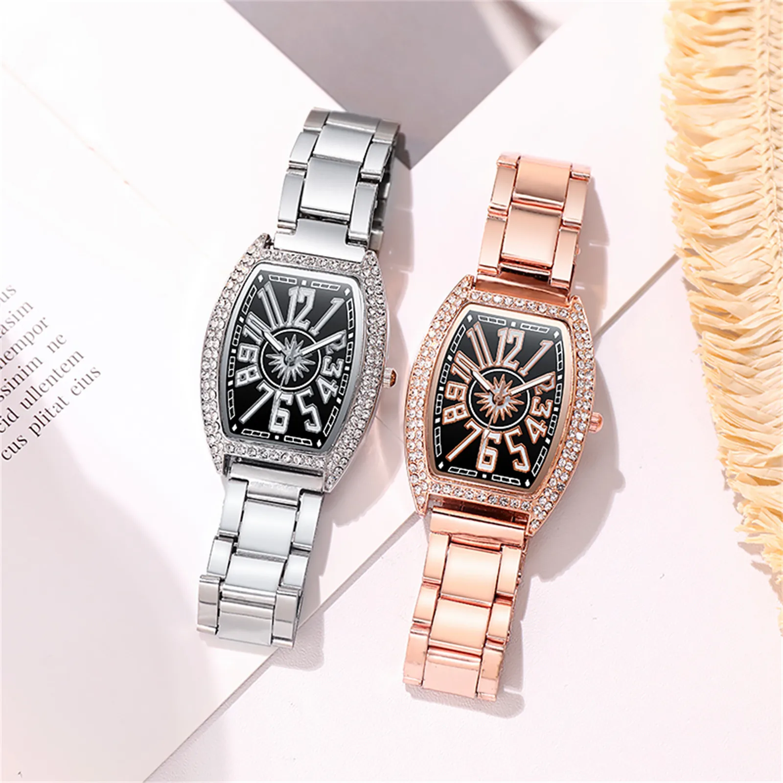 

Large Dial Barrel Square Business Casual Luxury Quartz Wrist Watch Women Lovers Watches Clocks Gift Zegarek Damski 2021