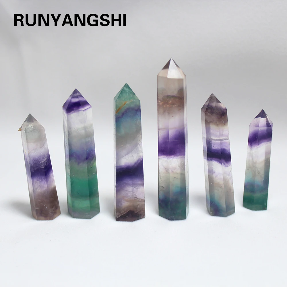 Runyangshi 1 шт. натуральный фиолетовый кварцевый кристалл шестигранный Кристал
