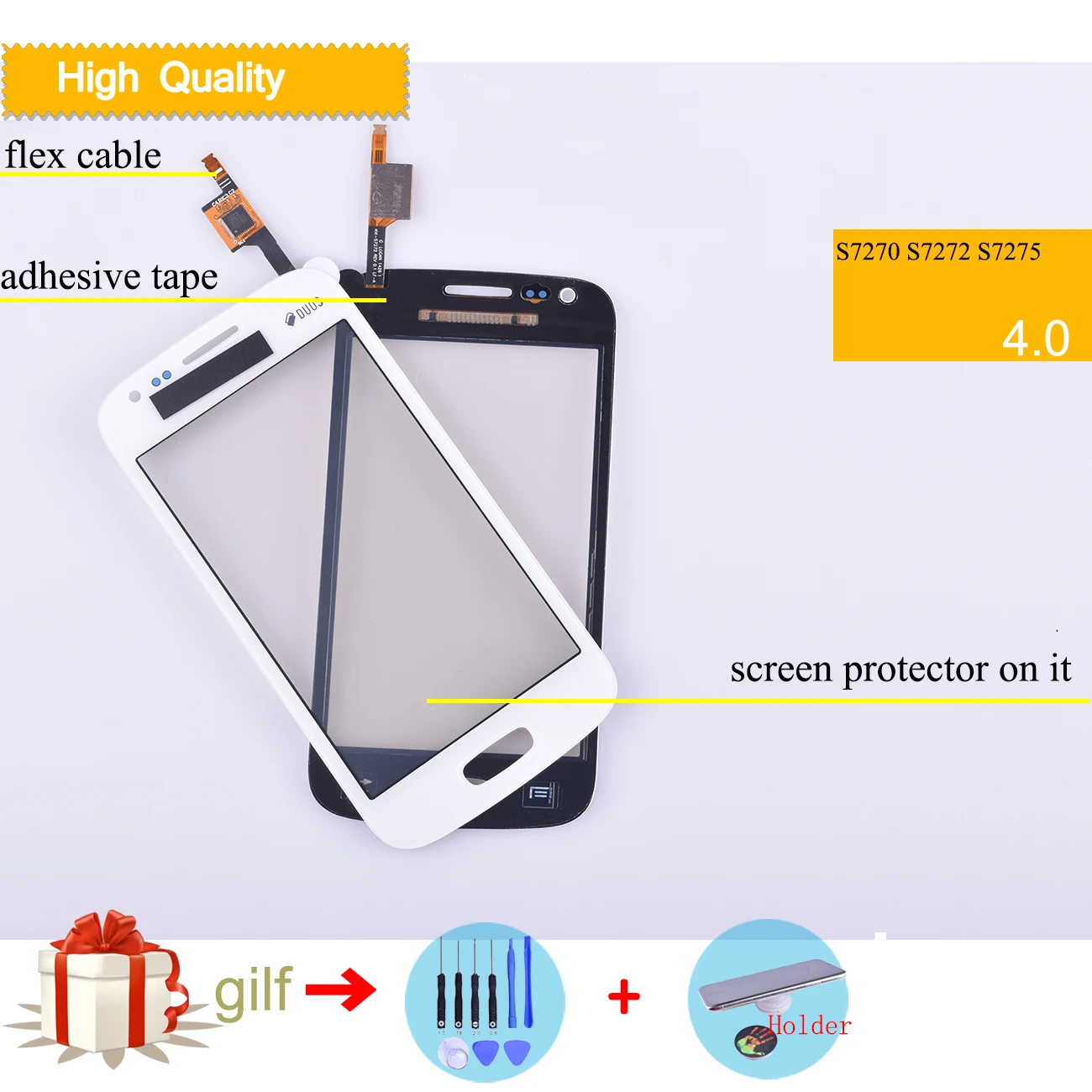 Для samsung Galaxy Ace 3 S7270 S7272 S7275 GT-S7272 сенсорный экран Сенсорная панель дигитайзер Переднее стекло Внешний объектив сенсорный экран