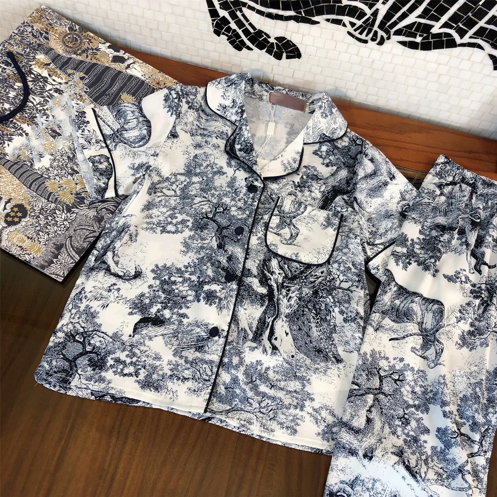 

Designer children's clothing 2021 summer new product men and women with animal print comfortable and cool home service suit