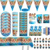 110pcs disney luca birthday party decoration disposable tableware plates cups napkins kids party supplies set baby shower event