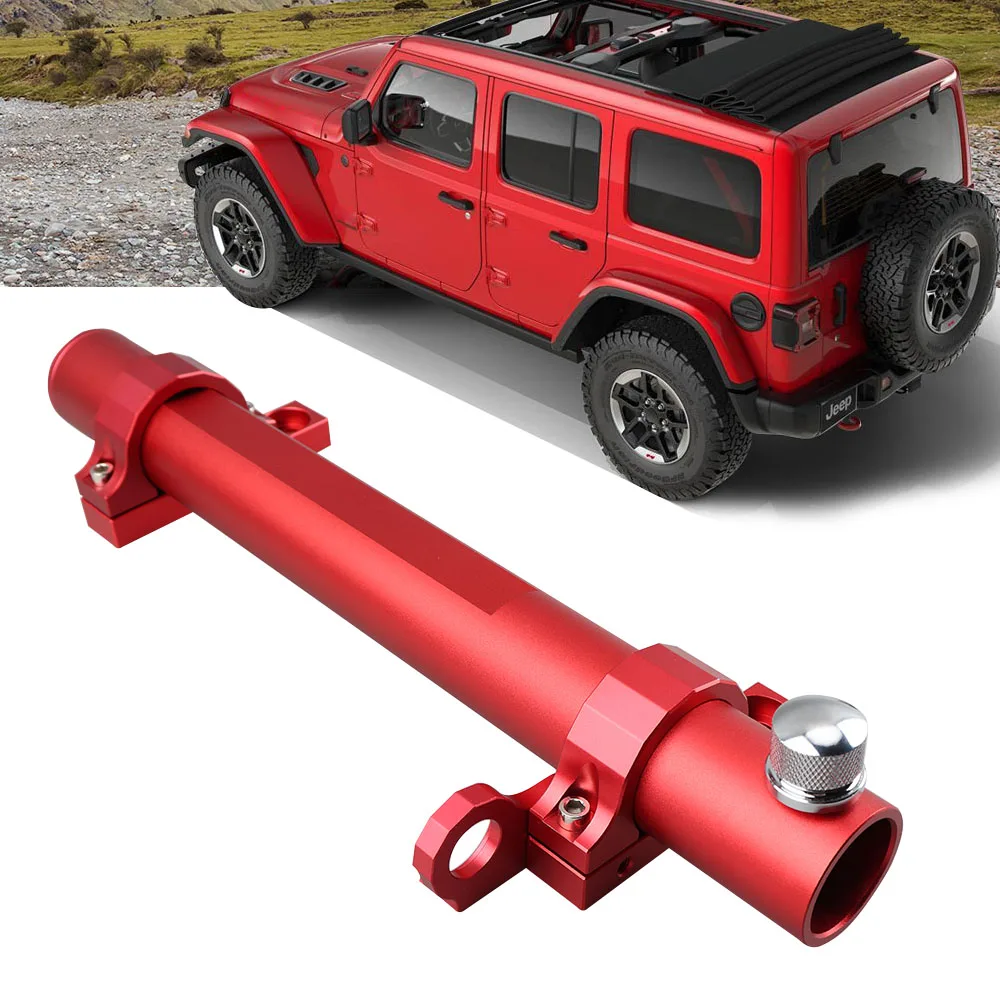 เสาธงยึดเสาสำหรับ Jeep Wrangler JK JL 2007- 2020รถอุปกรณ์เสริมภายนอกอลูมิเนียมสีแดง