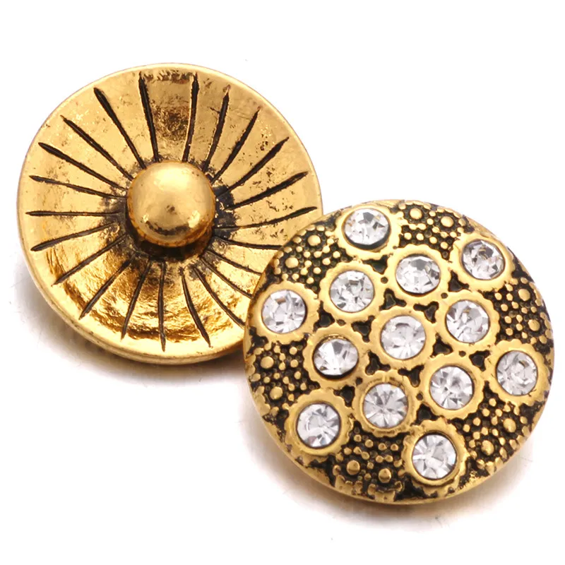 5 шт./лот кнопка осьминога от солнца и винограда золотого цвета 18 мм для браслетов