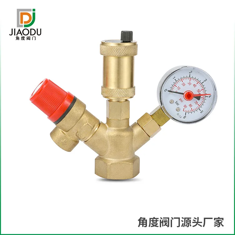 Мембранный предохранительный клапан ОВКВ латунный регулятора котла сброс