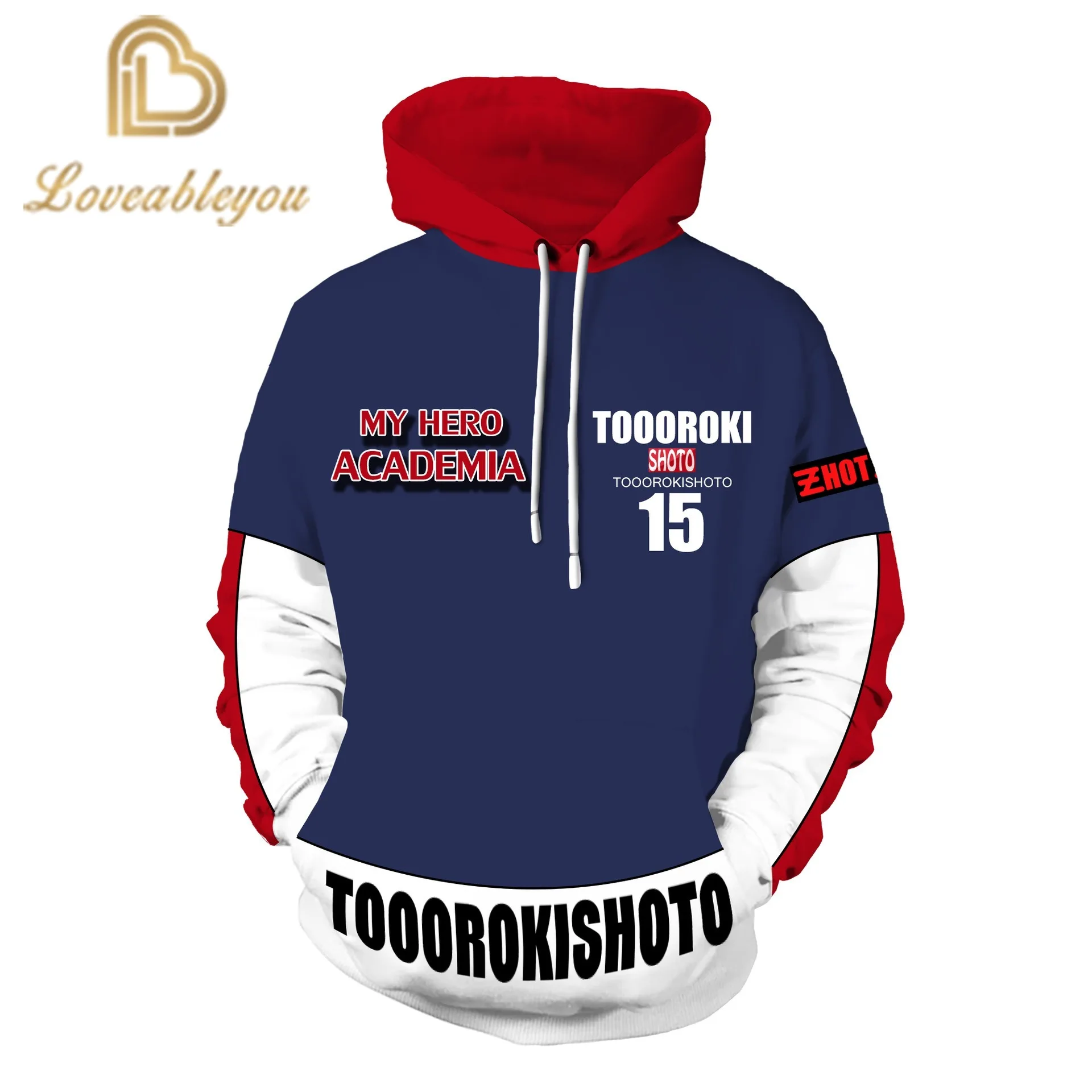 

3D Cartoon My Hero Academic Hoodies Sweatshirt Teenage Hip Hop Hoodie Harajuku Long Sleeve Pullovers Boys/Girls Warm Coat