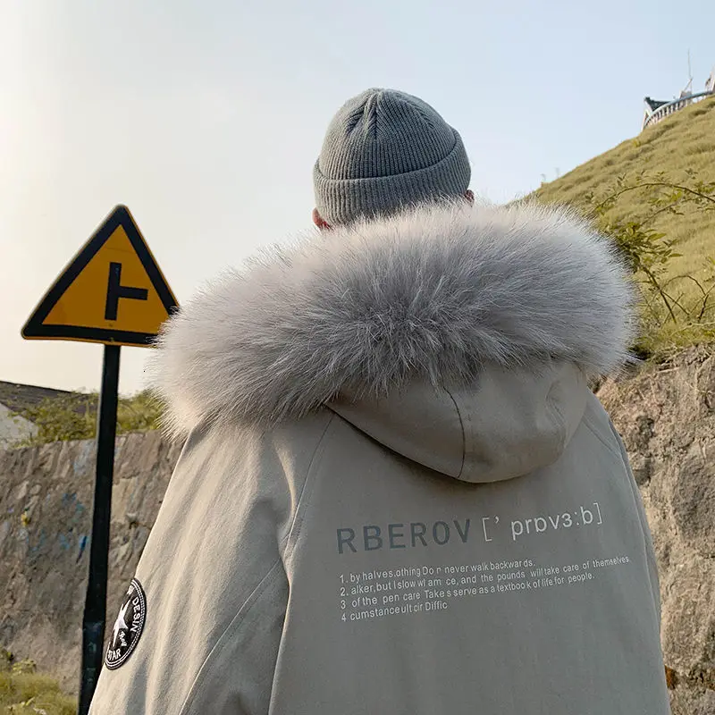 

Высококачественные зимние мужские куртки, шерстяной воротник, китайская хлопковая одежда, теплая утепленная хлопковая куртка, парка, пальт...