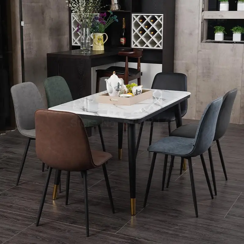 Nordic Restaurant Home Dining Chair Back Desk Net Red Modern Simple Leisure Makeup Light Luxury Negotiation Stool |