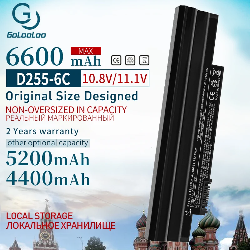 Аккумулятор для ноутбука Acer AL10B31 AL10G31 d270 D260 AOD255 AOD260 5200 D255 522 d256e D257 D257E d270e100 AL10A31 ICR17/65