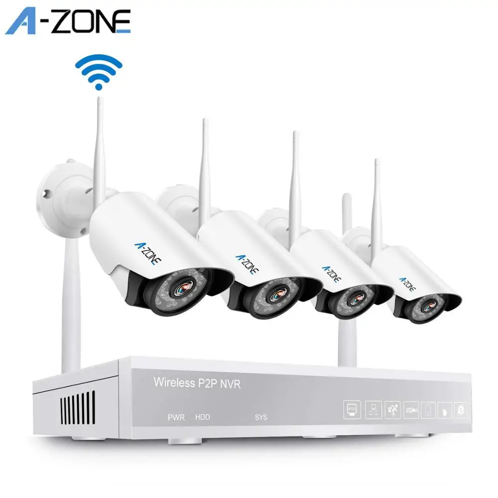 Камера видеонаблюдения беспроводная водонепроницаемая 2 Мп 1080P HD IP Wi Fi NVR|Система