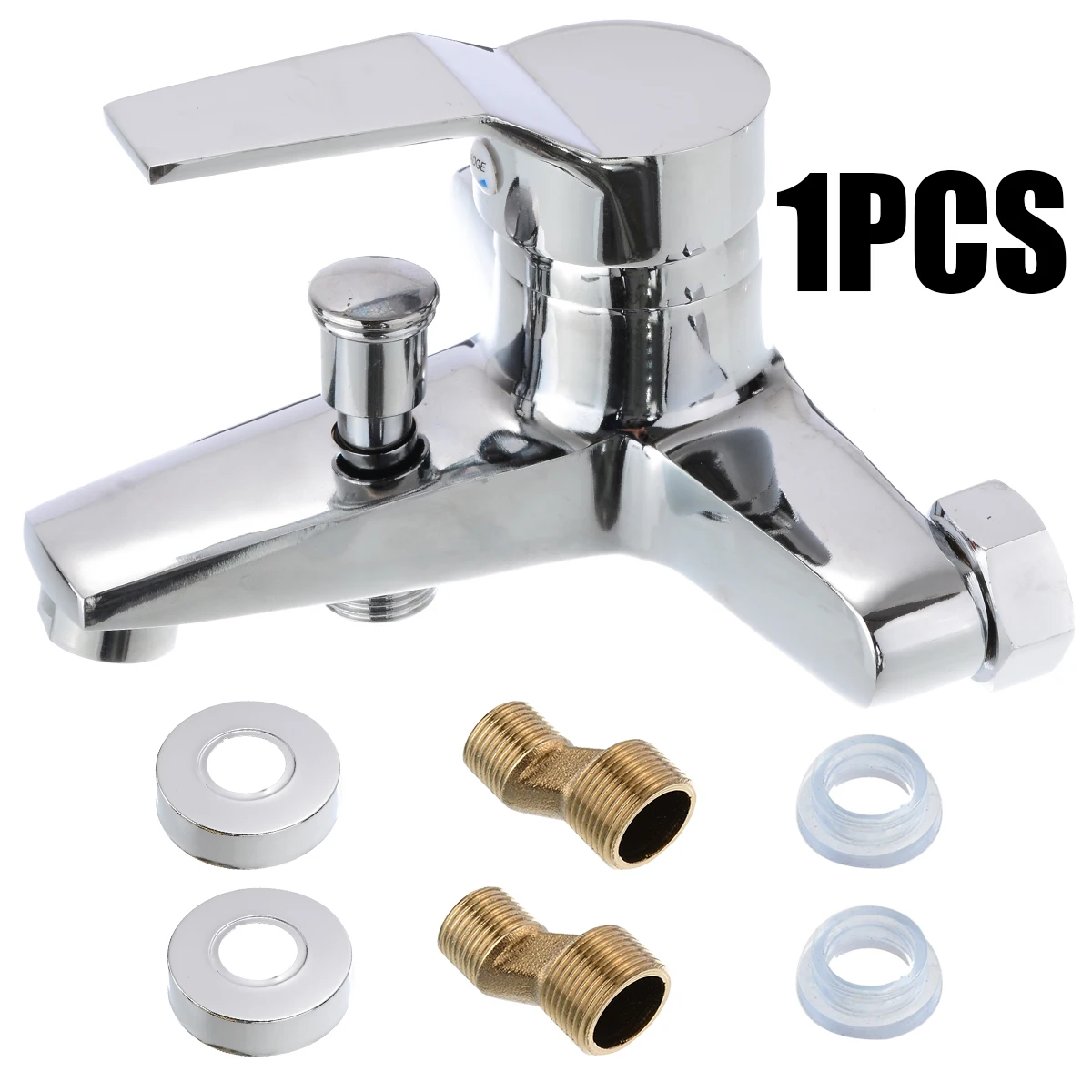 

Wall Mounted Chrome Bathroom Tub Shower Faucet Silver Bathtub Faucet Bath Valve Mixer Tap Mixer Bathroom Faucet Accessories