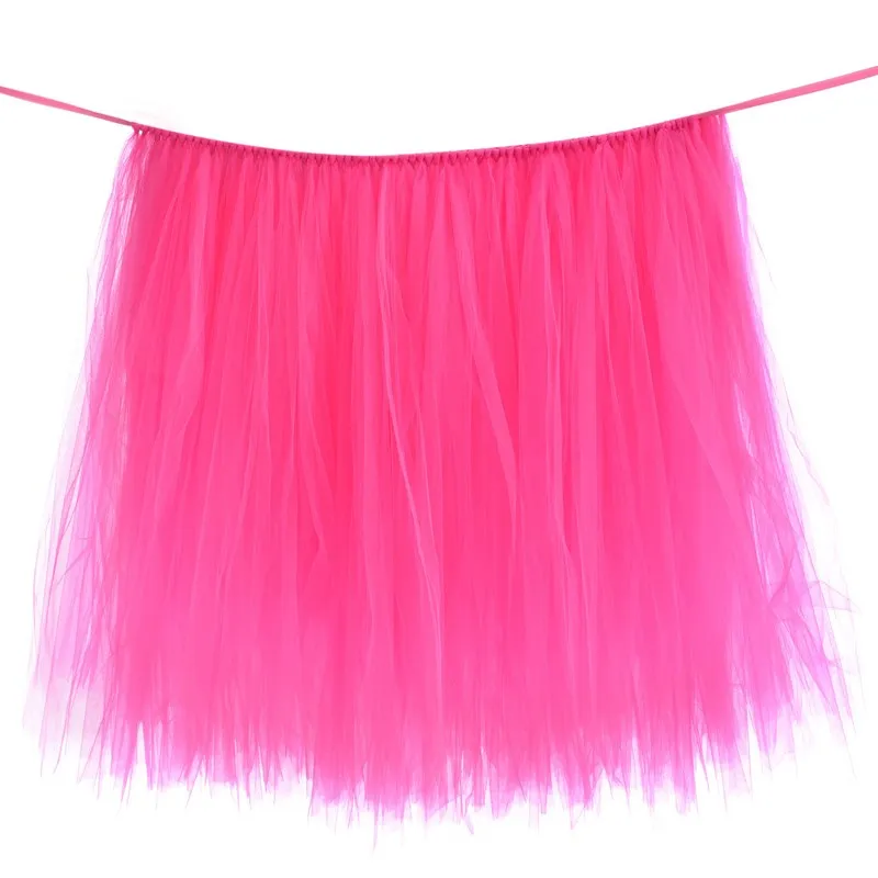 1pcs Pink DIY Tablecloth Yarn Tulle Table Skirt Wedding Party For Decoration Baby Shower Favors Home Textile New | Дом и сад