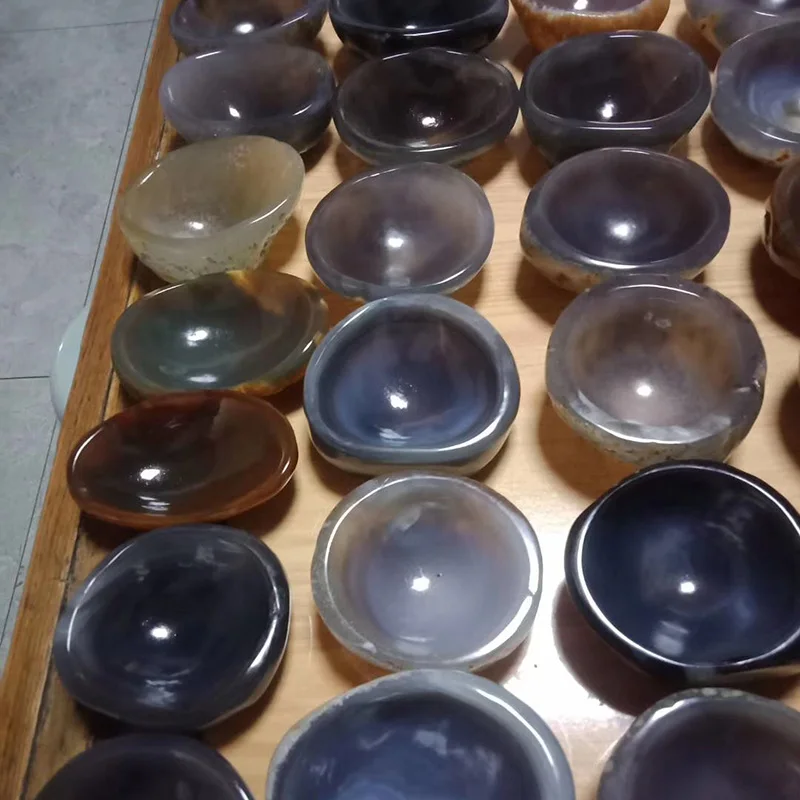 Красивая Агатовая чаша пепельница Хрустальная для дома из искусственного агата