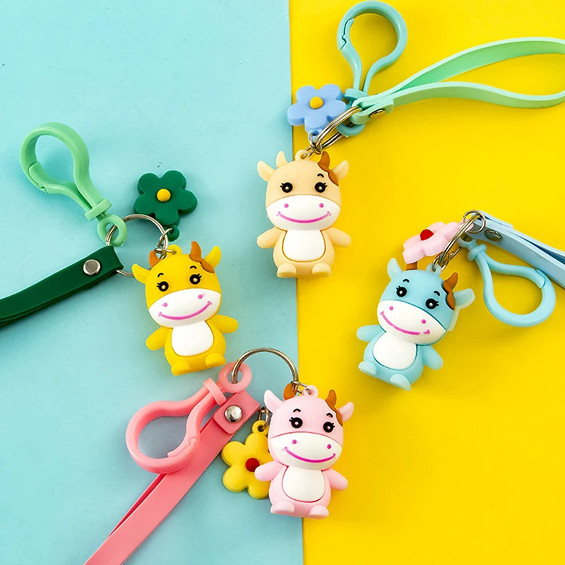 Брелок для ключей в виде милой коровы куклы милый мультяшный брелок молочного