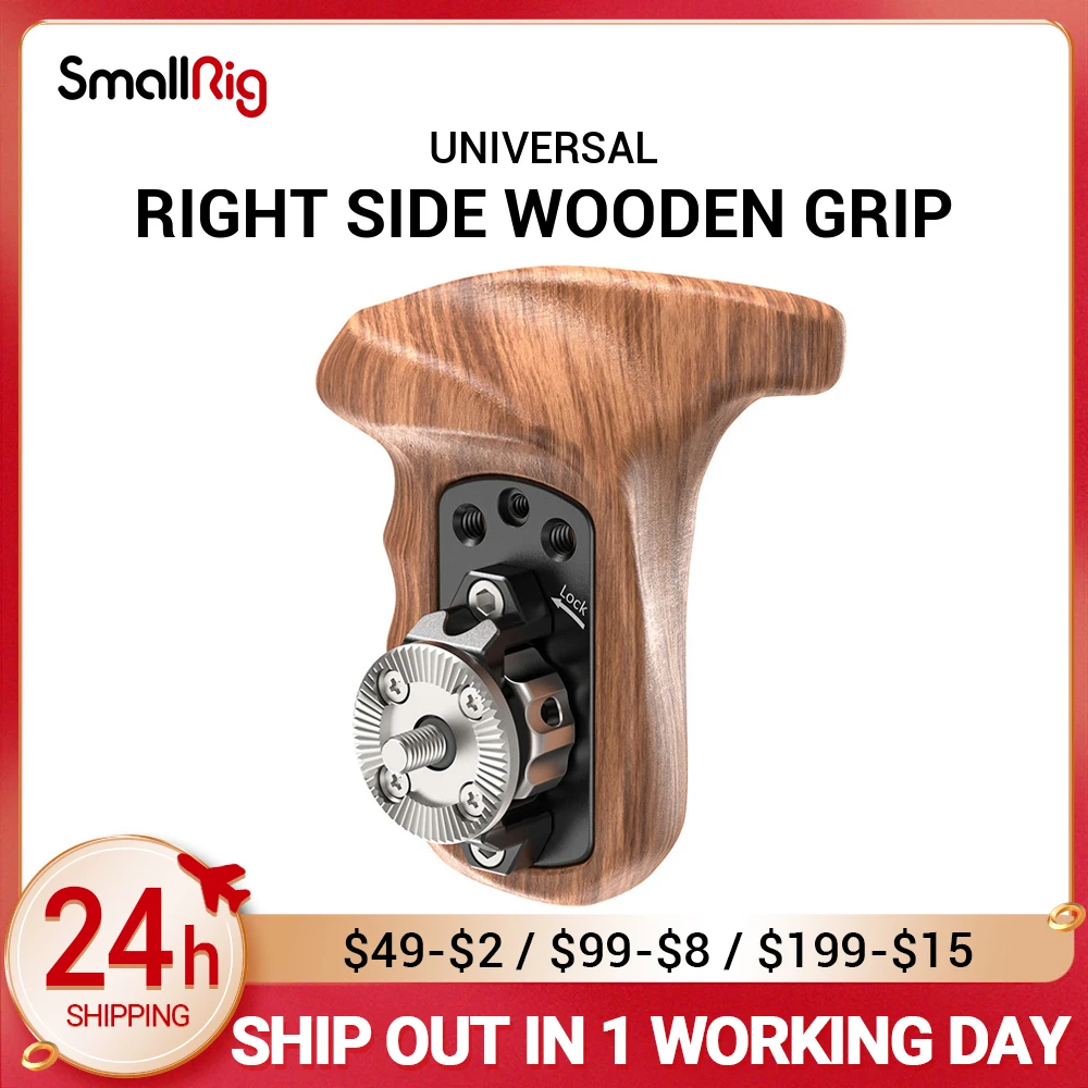 

SmallRig Right Side Wooden Handle with ARRI Rosette Suit for Sony a7II/a7RII/a7SII SmallRig Cage - 1941