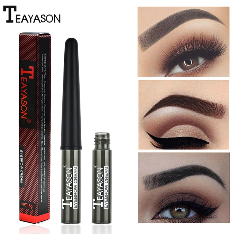 Профессиональный пигмент краска для бровей крем карандаш 3D водостойкий