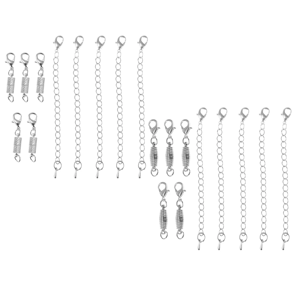 

10Pcs 5mm Cylinder Magnetic Lobster Clasp Extender Chain Jewelry Making DIY