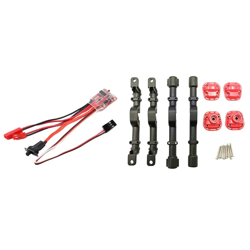 

Для MN 45 90 91 96 металлический корпус передней и задней оси черный и RC ESC 20A Матовый контроллер скорости двигателя 1/16 1/18