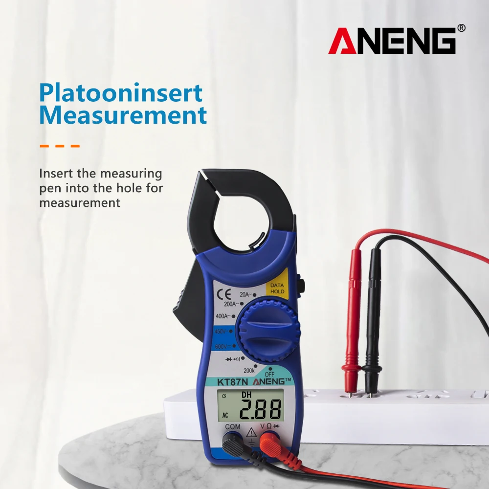 ANENG KT87N AC DC токовые клещи Электрический тестер 600 в true rms мультиметр зажим pinza amperimetrica megger Вольт тестер