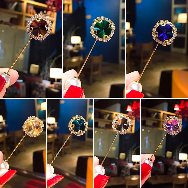 AWAYTR блестящие стразы жемчужные броши кубический цирконий женская брошь на