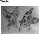 Сфинкс кошки полностью квадратные круглые Алмазные Картины Мозаика кристальная картина diy Алмазная вышивка животное горный хрусталь фотографии