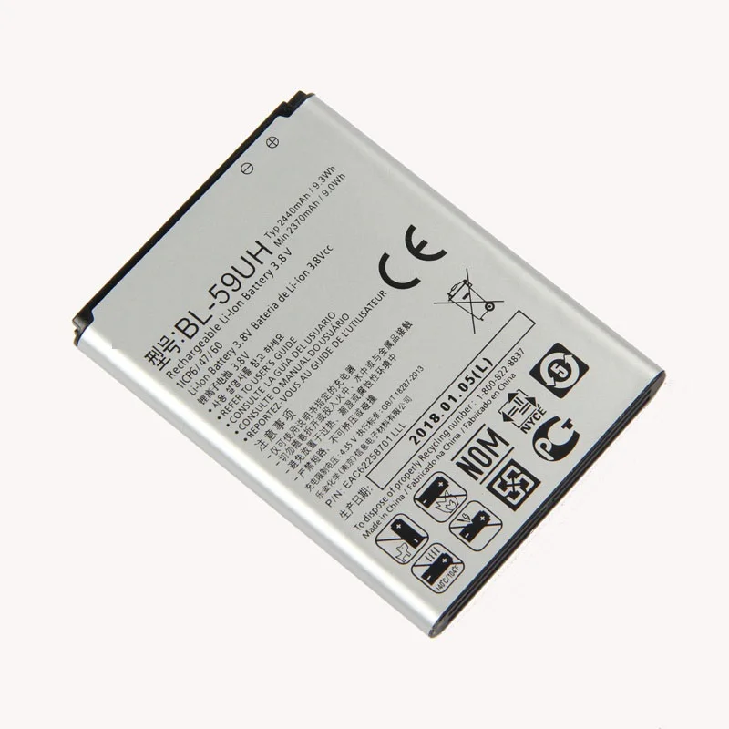 

G2mini Battery FOR LG G2mini D618 D620 D620R D620K D410 D315 F70 Bateria BL-59UH 2440mAh BL59UH