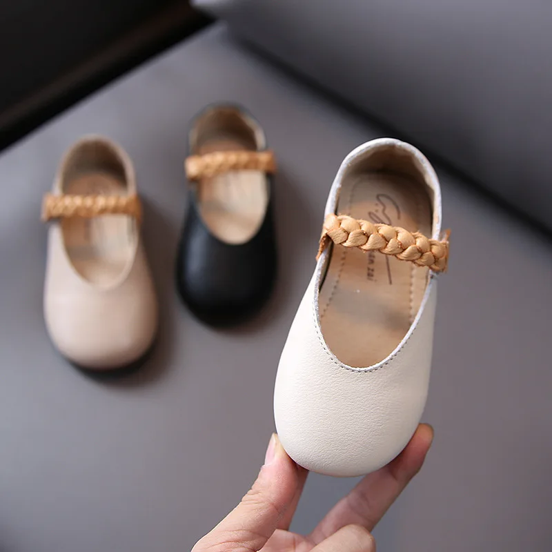 Кожаные туфли принцессы для девочек Модельные из натуральной кожи Цвет розовый