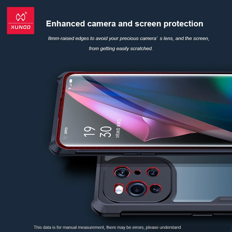 For Find X3 X5 Pro Case, XUNDD Airbag Case, Protective Shockproof Transparent Back Phone Cover For OPPO Find X3 X5 Case Coque