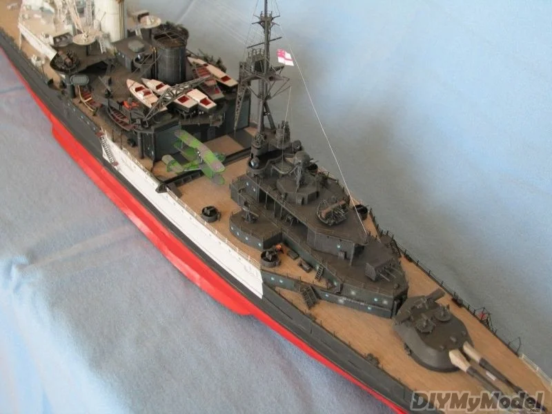 DIYMyModeI-battleship brit&aacute;nico Repulse Bay, manualidades artesanales, Kit de modelo de papel, rompecabezas de juguete, regalo, utillaje de pel&iacute;cula-1