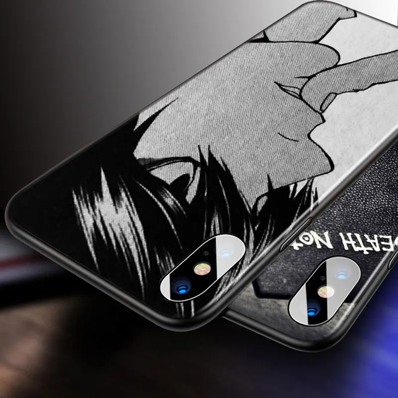 

Anime death note For Apple iPhone 12 11 Pro Max mini XS Max XR X 8 7 6 6S Plus 5S SE 2020 Soft Black Phone Case