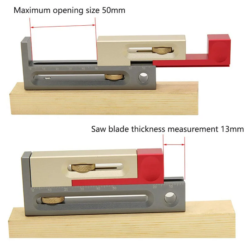 HDJF01 Saw Gap Adjuster Three-color Sliding Table Active Gauge Block Length Compensation Woodworking Tool LK | Инструменты
