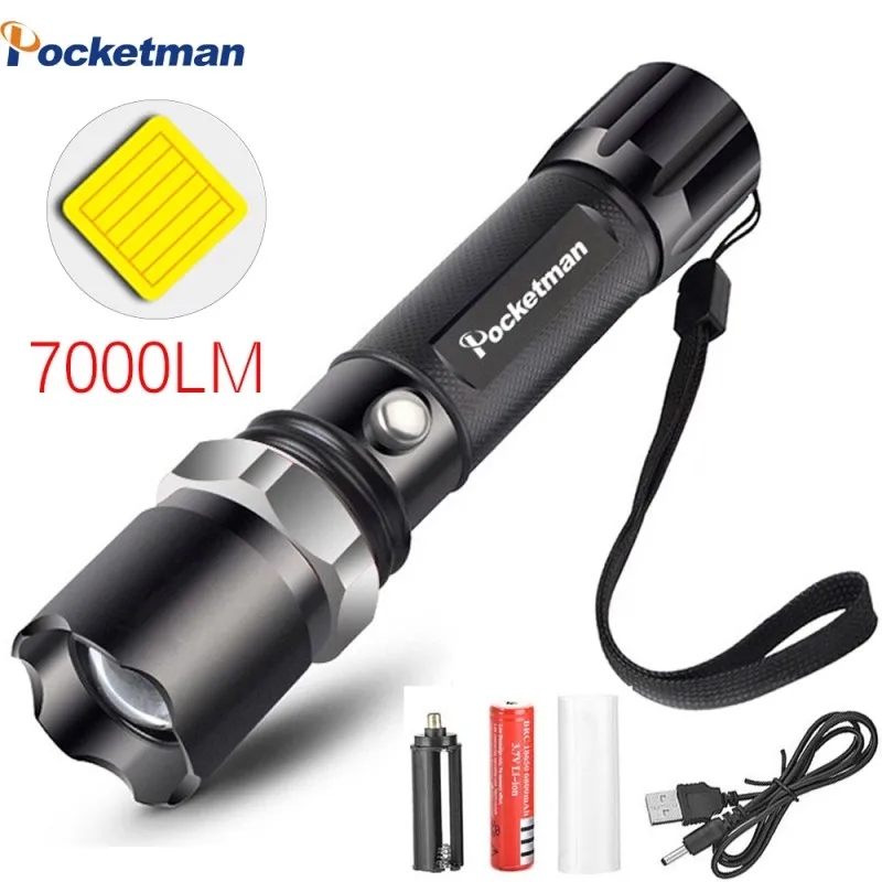 

High Lumens LED Flashlight Portable Waterproof Torch Adjustable 5 Modes actical Flashlight for Outdoor Camping Hiking