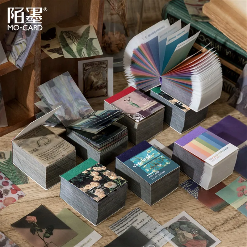 

366 Pcs One Page Per Day Series Memo Pad Sulfuric Acid Paper Material Book Retro Plant Journal Decoration Stationery