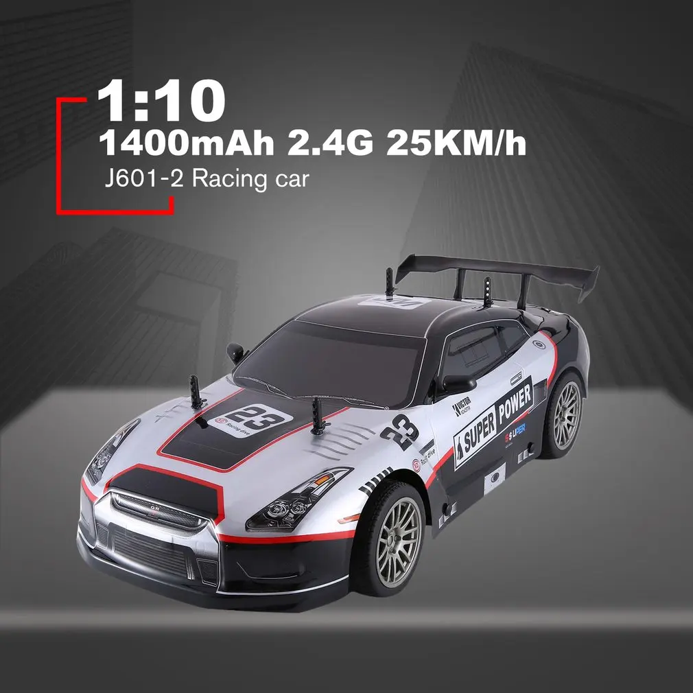 Горячая J601-1 1/10 1400mAh 2,4G гоночный автомобиль 1:10 RC модель автомобиля 25 км/ч плоский спортивный Дрифт автомобиль игрушки 2 Батареи ЕС Разъем для детей