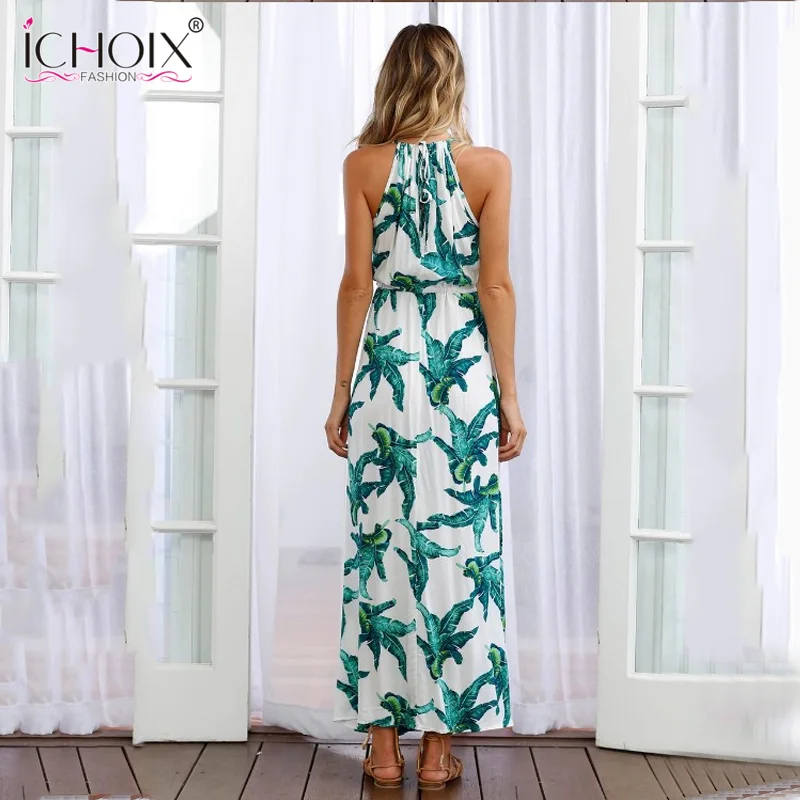 Женские платья размера плюс с цветочным принтом летние вечерние длинные