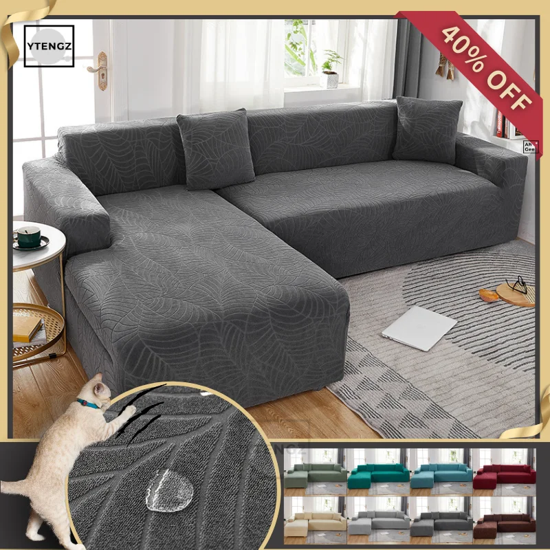 

Sofa Chaise Cover Lounge Elastic Sofa Cover Waterproof Sofa Cover For Living Room Jacquard Cushion Cover Stretch Sofa Slipcovers